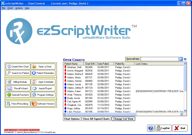 Click to view ezScriptWriter - Medical Rx Software 4.2 screenshot